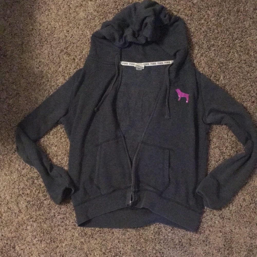 “LOVE PINK” Gray Jacket